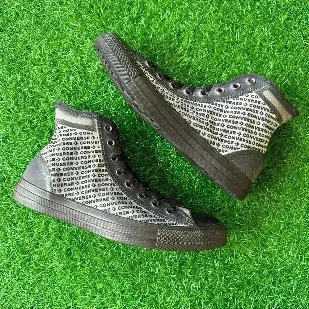 🍀New Converse Chuck Taylor All Star Ctas Hi Black / Black - Picture 3 of 7